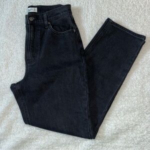 Abercrombie & Fitch The Ankle Straight Ultra High Rise Size 6 Black